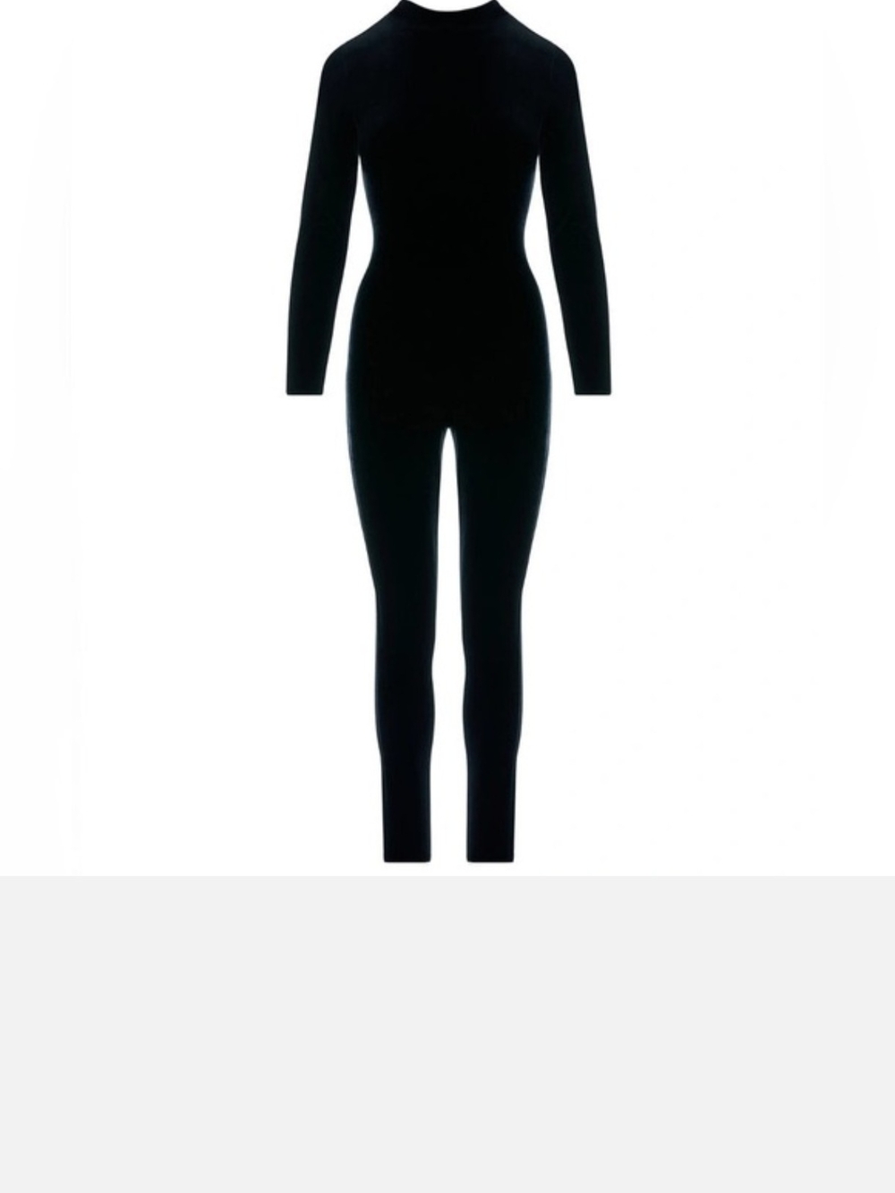 naked wardrobe Black Long-Sleeve Velvet Jumpsuit Size Small - Picture 3 of 5